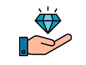 Image of hand holding a gem