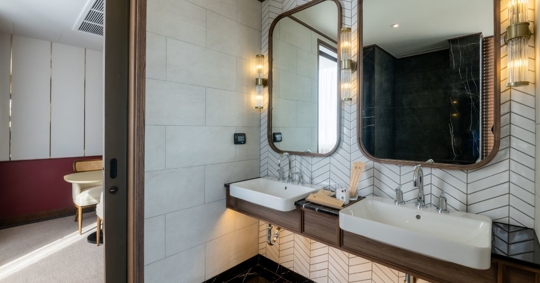 double sinks in the bathroom