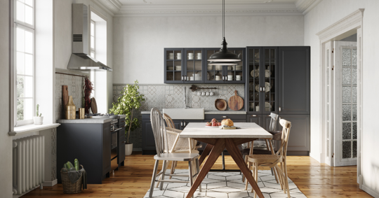 Couple discussing project.